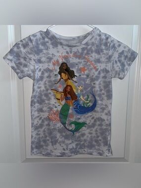 Disney Girls purple Tie-Dye The Little Mermaid Graphic Tee girls 7